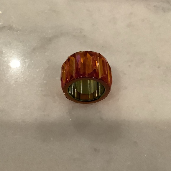Swarovski Curiosa Vibrant Pink/Orange Crystal Ring, Brand New - Picture 3 of 3